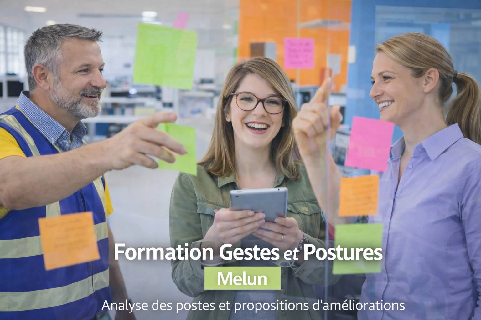 Les stagiaires analysent leurs propres situations professionnelles à Melun pour faire émerger des solutions adaptées aux contraintes observées.