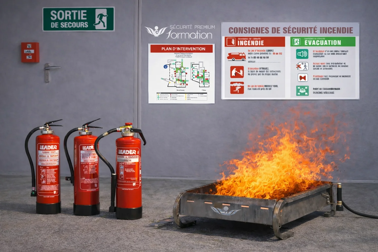 Formation sécurité incendie à Orléans centre et première couronne avec consignes affichées et organisation interne d’intervention