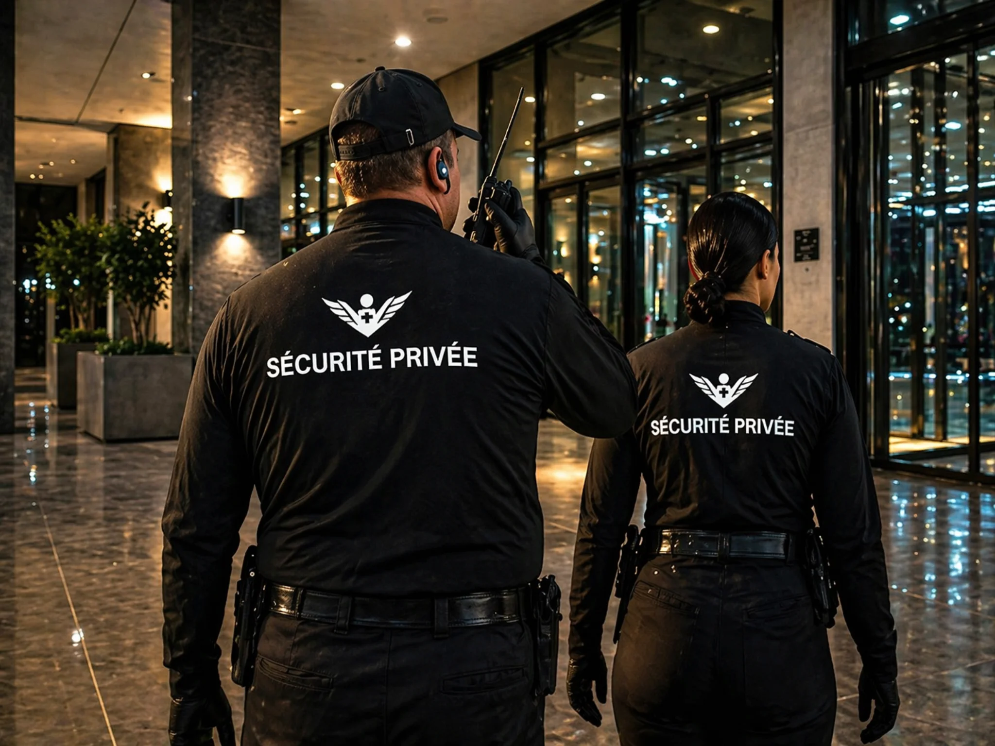 Agent de sécurité en levée de doute dans un bâtiment lors d’une formation MAC APS