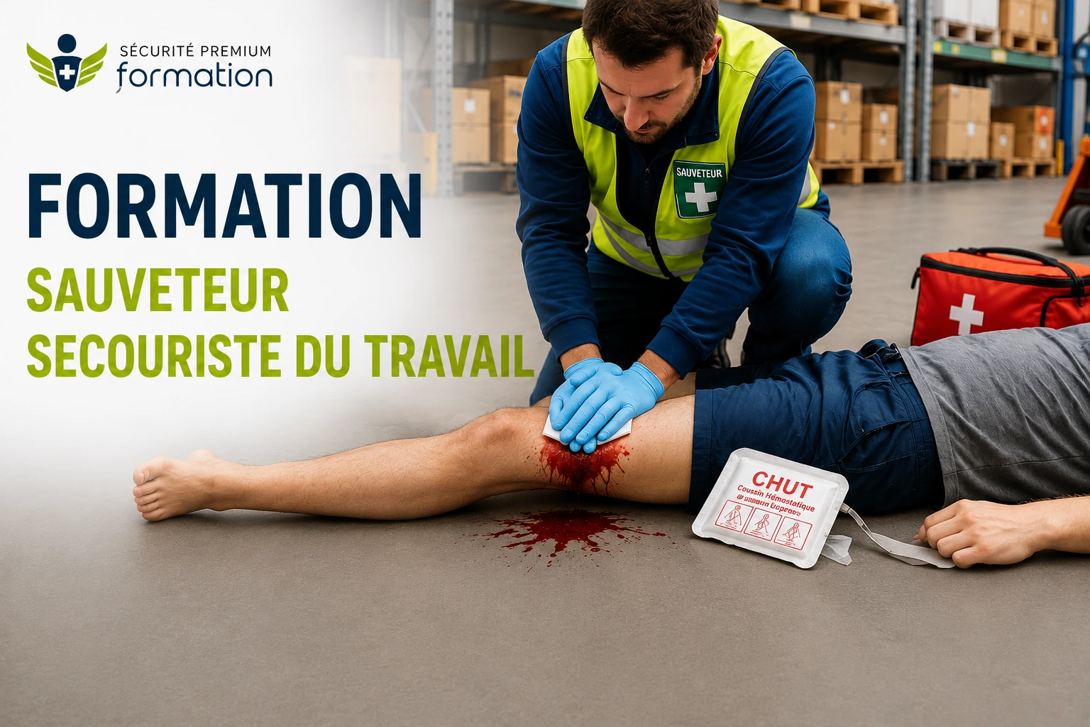 Maîtriser une hémorragie par compression lors d'une formation SST en entreprise à Amilly